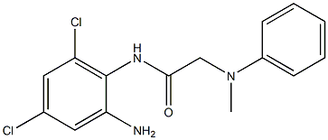 N-(2-amino-4,6-dichlorophenyl)-2-[methyl(phenyl)amino]acetamide Struktur