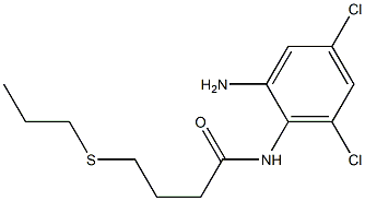 N-(2-amino-4,6-dichlorophenyl)-4-(propylsulfanyl)butanamide Struktur