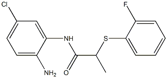 N-(2-amino-5-chlorophenyl)-2-[(2-fluorophenyl)sulfanyl]propanamide Struktur