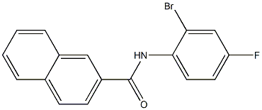 N-(2-bromo-4-fluorophenyl)naphthalene-2-carboxamide Struktur