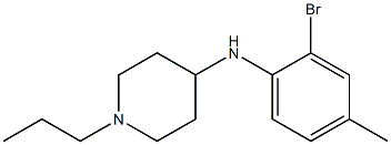 N-(2-bromo-4-methylphenyl)-1-propylpiperidin-4-amine Struktur