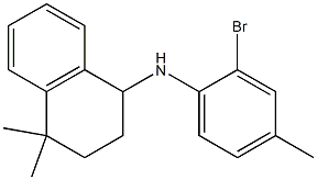 N-(2-bromo-4-methylphenyl)-4,4-dimethyl-1,2,3,4-tetrahydronaphthalen-1-amine Struktur