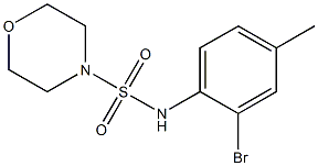 N-(2-bromo-4-methylphenyl)morpholine-4-sulfonamide Struktur