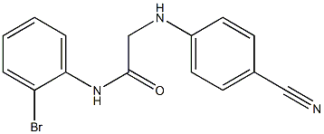 N-(2-bromophenyl)-2-[(4-cyanophenyl)amino]acetamide Struktur