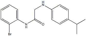 N-(2-bromophenyl)-2-{[4-(propan-2-yl)phenyl]amino}acetamide Struktur