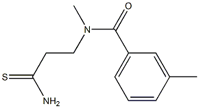 N-(2-carbamothioylethyl)-N,3-dimethylbenzamide Struktur