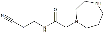 N-(2-cyanoethyl)-2-(1,4-diazepan-1-yl)acetamide Struktur