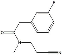 N-(2-cyanoethyl)-2-(3-fluorophenyl)-N-methylacetamide Struktur