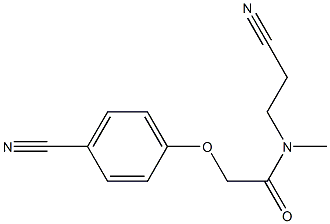 N-(2-cyanoethyl)-2-(4-cyanophenoxy)-N-methylacetamide Struktur