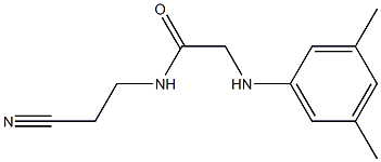 N-(2-cyanoethyl)-2-[(3,5-dimethylphenyl)amino]acetamide Struktur