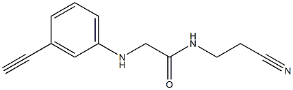 N-(2-cyanoethyl)-2-[(3-ethynylphenyl)amino]acetamide Struktur