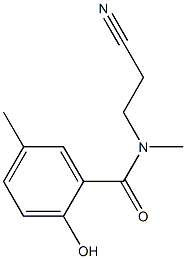 N-(2-cyanoethyl)-2-hydroxy-N,5-dimethylbenzamide Struktur