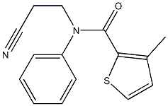 N-(2-cyanoethyl)-3-methyl-N-phenylthiophene-2-carboxamide Struktur