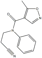 N-(2-cyanoethyl)-5-methyl-N-phenylisoxazole-4-carboxamide Struktur