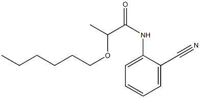 N-(2-cyanophenyl)-2-(hexyloxy)propanamide Struktur