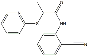 N-(2-cyanophenyl)-2-(pyridin-2-ylsulfanyl)propanamide Struktur