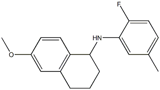 N-(2-fluoro-5-methylphenyl)-6-methoxy-1,2,3,4-tetrahydronaphthalen-1-amine Struktur