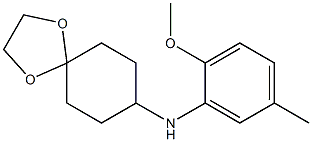 N-(2-methoxy-5-methylphenyl)-1,4-dioxaspiro[4.5]decan-8-amine Struktur