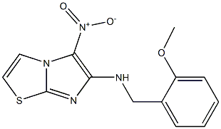 N-(2-methoxybenzyl)-5-nitroimidazo[2,1-b][1,3]thiazol-6-amine Struktur