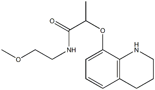 N-(2-methoxyethyl)-2-(1,2,3,4-tetrahydroquinolin-8-yloxy)propanamide Struktur