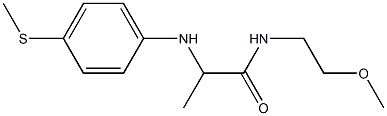 N-(2-methoxyethyl)-2-{[4-(methylsulfanyl)phenyl]amino}propanamide Struktur