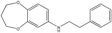 N-(2-phenylethyl)-3,4-dihydro-2H-1,5-benzodioxepin-7-amine Struktur