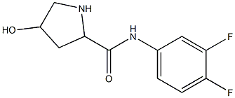 N-(3,4-difluorophenyl)-4-hydroxypyrrolidine-2-carboxamide Struktur