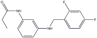 N-(3-{[(2,4-difluorophenyl)methyl]amino}phenyl)propanamide Struktur