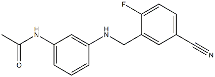 N-(3-{[(5-cyano-2-fluorophenyl)methyl]amino}phenyl)acetamide Struktur