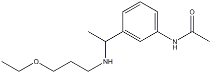 N-(3-{1-[(3-ethoxypropyl)amino]ethyl}phenyl)acetamide Struktur