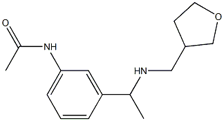 N-(3-{1-[(oxolan-3-ylmethyl)amino]ethyl}phenyl)acetamide Struktur