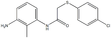 N-(3-amino-2-methylphenyl)-2-[(4-chlorophenyl)sulfanyl]acetamide Struktur