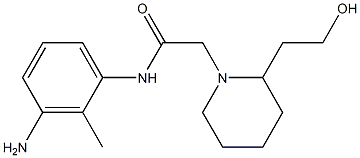 N-(3-amino-2-methylphenyl)-2-[2-(2-hydroxyethyl)piperidin-1-yl]acetamide Struktur