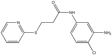 N-(3-amino-4-chlorophenyl)-3-(pyridin-2-ylsulfanyl)propanamide Struktur