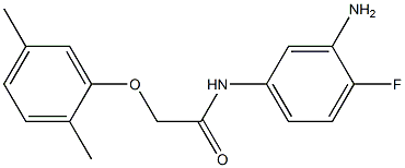 N-(3-amino-4-fluorophenyl)-2-(2,5-dimethylphenoxy)acetamide Struktur