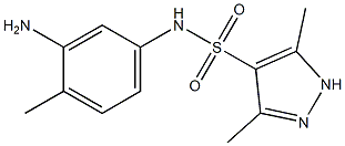 N-(3-amino-4-methylphenyl)-3,5-dimethyl-1H-pyrazole-4-sulfonamide Struktur