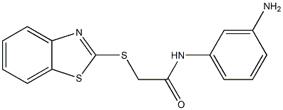 N-(3-aminophenyl)-2-(1,3-benzothiazol-2-ylsulfanyl)acetamide Struktur