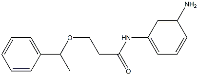 N-(3-aminophenyl)-3-(1-phenylethoxy)propanamide Struktur