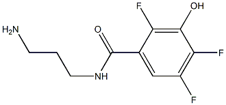 N-(3-aminopropyl)-2,4,5-trifluoro-3-hydroxybenzamide Struktur