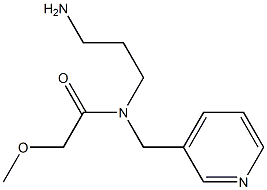 N-(3-aminopropyl)-2-methoxy-N-(pyridin-3-ylmethyl)acetamide Struktur