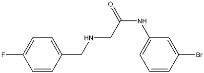 N-(3-bromophenyl)-2-{[(4-fluorophenyl)methyl]amino}acetamide Struktur