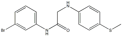 N-(3-bromophenyl)-2-{[4-(methylsulfanyl)phenyl]amino}acetamide Struktur