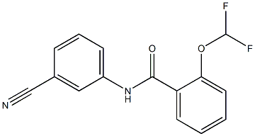 N-(3-cyanophenyl)-2-(difluoromethoxy)benzamide Struktur