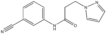 N-(3-cyanophenyl)-3-(1H-pyrazol-1-yl)propanamide Struktur