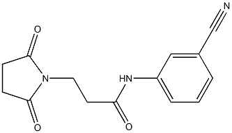 N-(3-cyanophenyl)-3-(2,5-dioxopyrrolidin-1-yl)propanamide Struktur