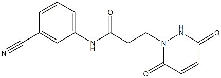 N-(3-cyanophenyl)-3-(3,6-dioxo-1,2,3,6-tetrahydropyridazin-1-yl)propanamide Struktur