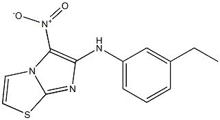 N-(3-ethylphenyl)-5-nitroimidazo[2,1-b][1,3]thiazol-6-amine Struktur