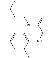 N-(3-methylbutyl)-2-[(2-methylphenyl)amino]propanamide Struktur