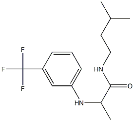 N-(3-methylbutyl)-2-{[3-(trifluoromethyl)phenyl]amino}propanamide Struktur