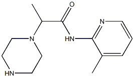 N-(3-methylpyridin-2-yl)-2-(piperazin-1-yl)propanamide Struktur